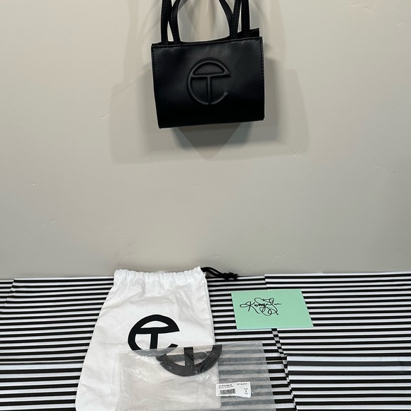 Telfar Black Mini Shopping Bag Crossbody - Picture 2 of 7